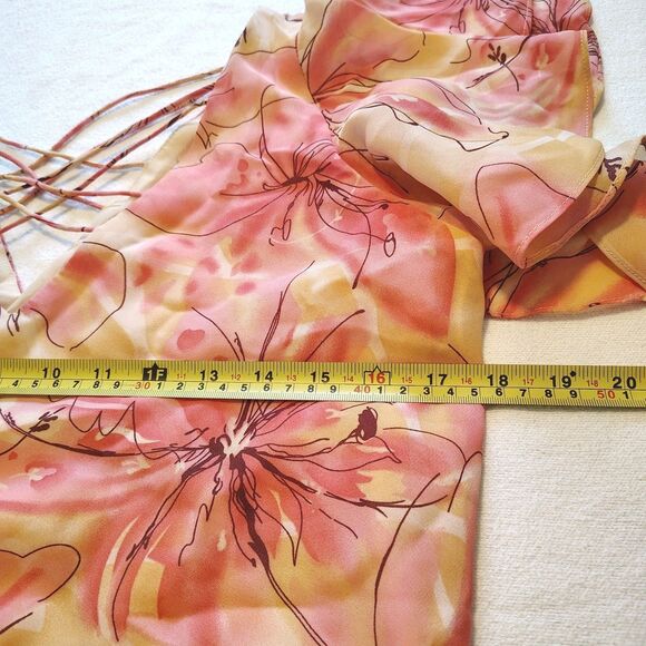 Vintage Y2K Womens Romantic Floral Blouse Size 10 Pink Flutter Sleeve Soft Girl - Picture 4 of 8